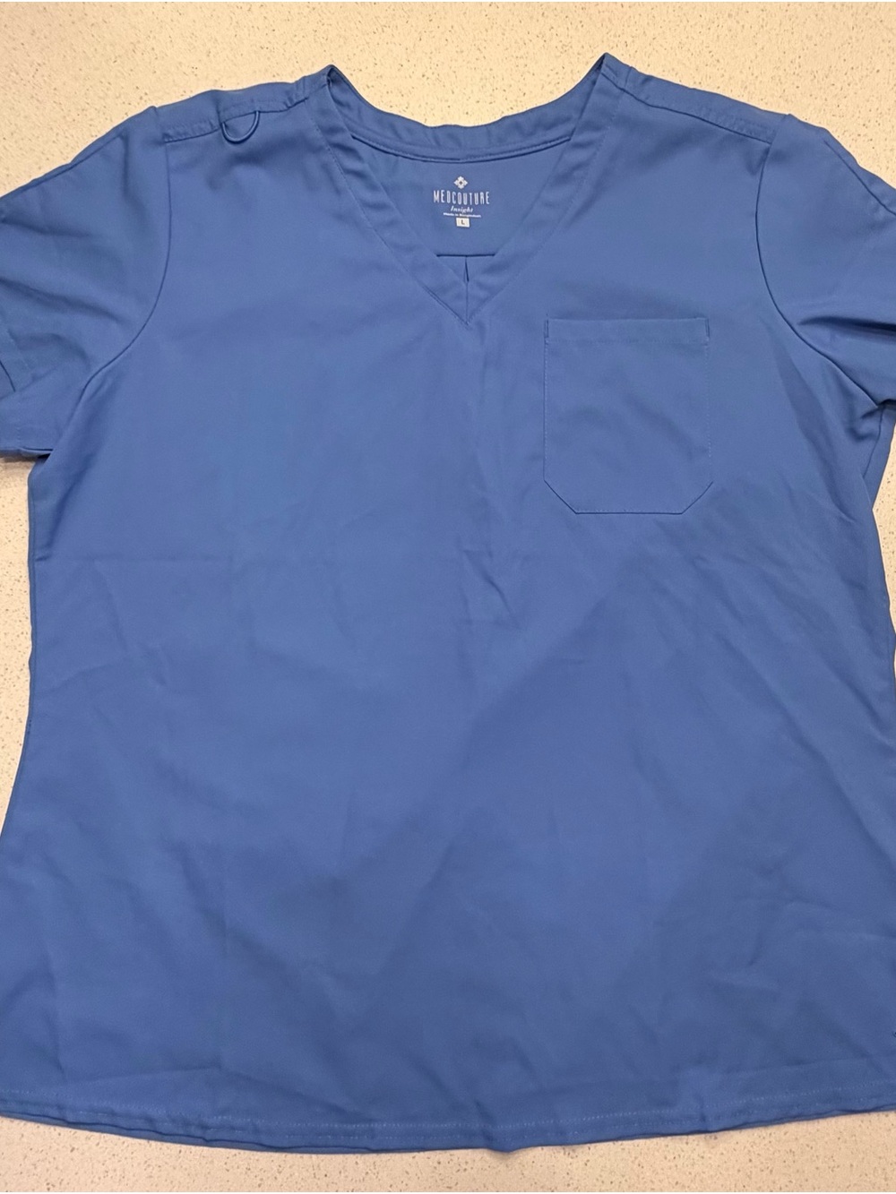 Medcouture V-Neck Scrub Top - Blue
